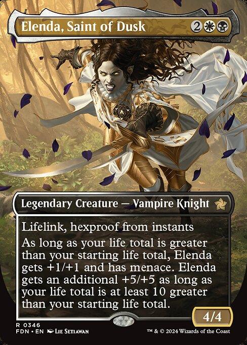 [Foil] FDN 346 Elenda, Saint of Dusk (0346 - Borderless) R