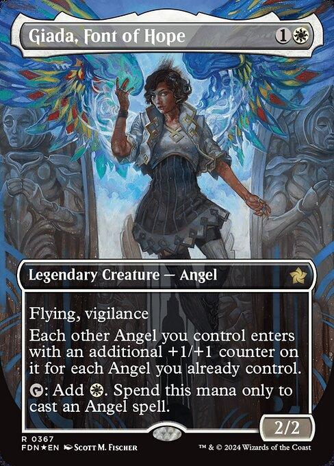 [Foil] FDN 367 Giada, Font of Hope (0367 - Borderless Mana Foil) R