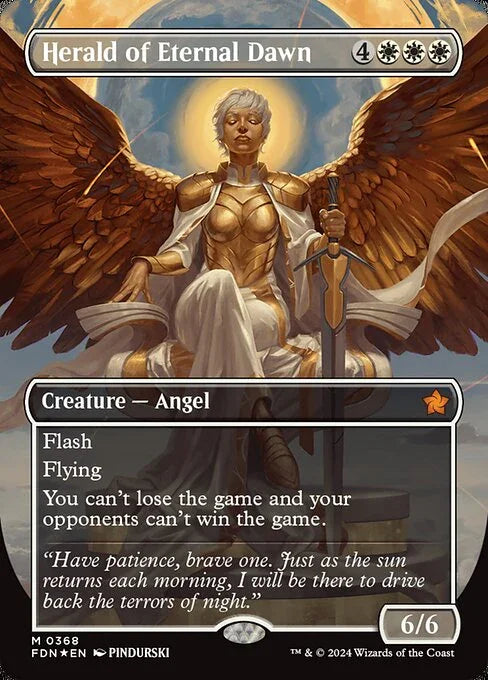 [Foil] FDN 368 Herald of Eternal Dawn (0368 - Borderless Mana Foil) M