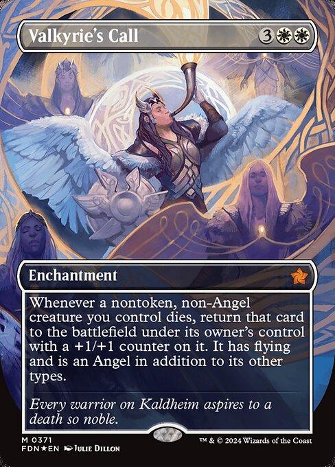 [Foil] FDN 371 Valkyrie's Call (0371 - Borderless Mana Foil) M