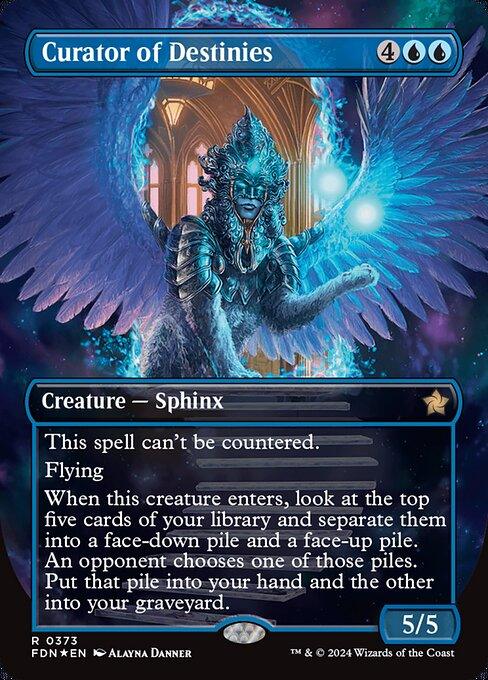 [Foil] FDN 373 Curator of Destinies (0373 - Borderless Mana Foil) R
