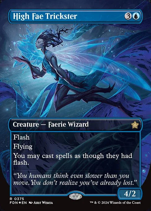 [Foil] FDN 375 High Fae Trickster (0375 - Borderless Mana Foil) R
