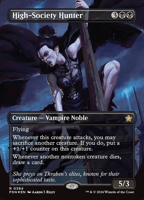 [Foil] FDN 384 High-Society Hunter (0384 - Borderless Mana Foil) R