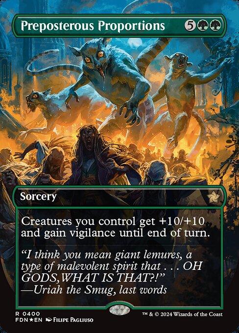 [Foil] FDN 400 Preposterous Proportions (0400 - Borderless Mana Foil) R