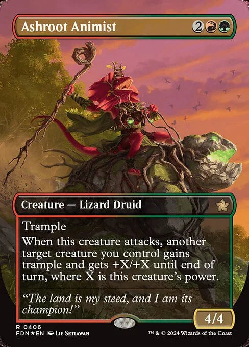 [Foil] FDN 406 Ashroot Animist (0406 - Borderless Mana Foil) R
