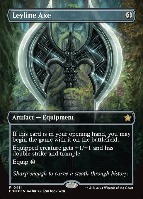 [Foil] FDN 414 Leyline Axe (0414 - Borderless Mana Foil) R