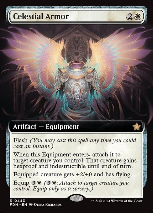 [Foil] FDN 443 Celestial Armor (0443 - Extended Art) R