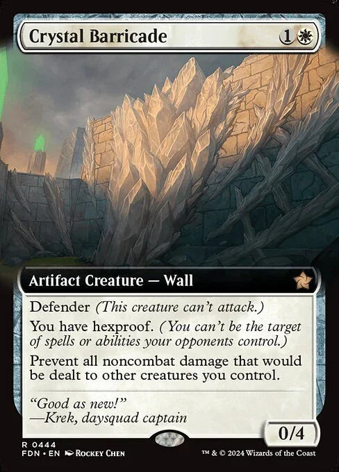 [Foil] FDN 444 Crystal Barricade (0444 - Extended Art) R