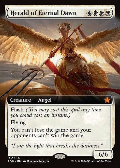 [Foil] FDN 446 Herald of Eternal Dawn (0446 - Extended Art) M