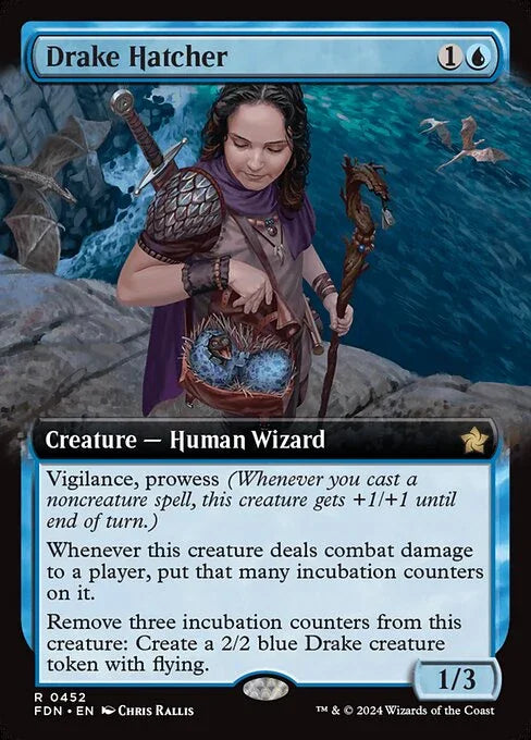 [Foil] FDN 452 Drake Hatcher (0452 - Extended Art) R