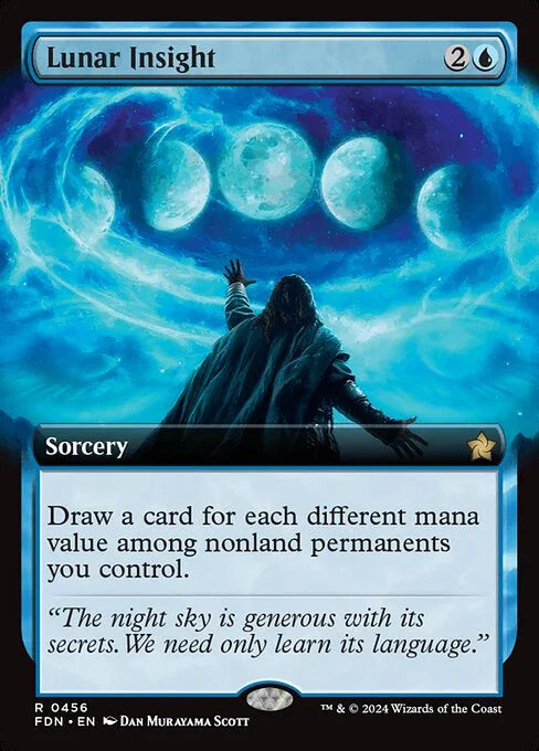 [Foil] FDN 456 Lunar Insight (0456 - Extended Art) R