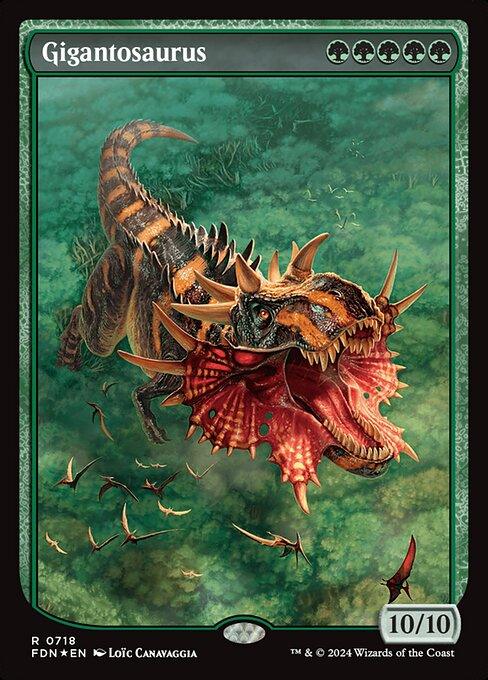 [Foil] FDN 718 Gigantosaurus (0718 - Borderless) R