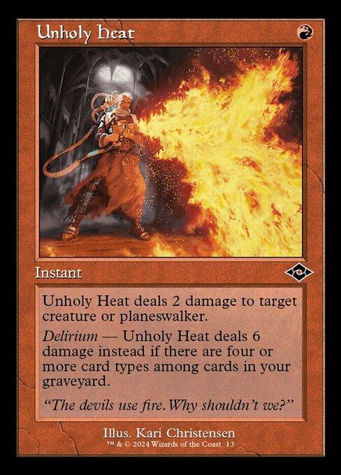 [Foil] H2R 013 Unholy Heat (0013 - MH3 Retro Frame) C
