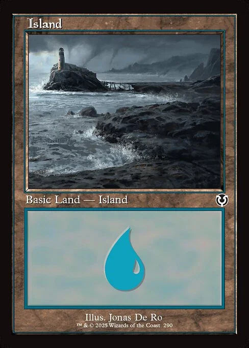 [Foil] INR 290 Island (0290 - Retro Frame) L