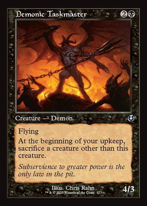 [Foil] INR 377 Demonic Taskmaster (0377 - Retro Frame) U