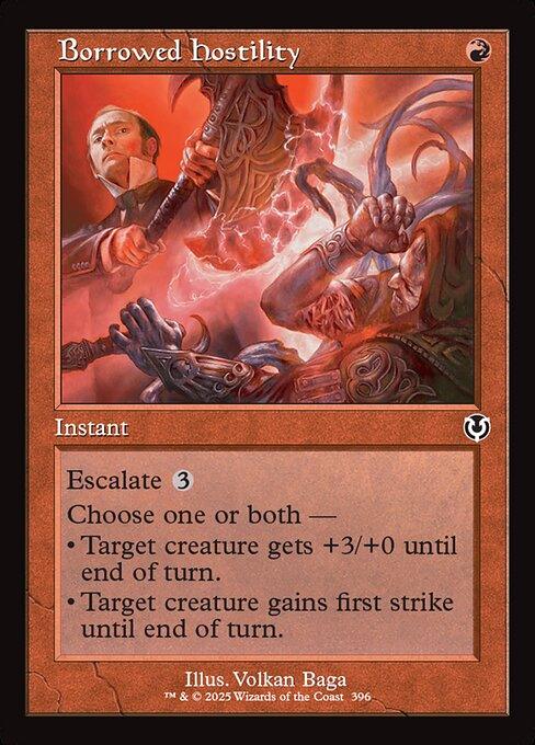 [Foil] INR 396 Borrowed Hostility (0396 - Retro Frame) C