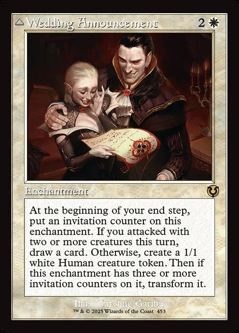[Foil] INR 453 Wedding Announcement (0453 - Retro Frame) R