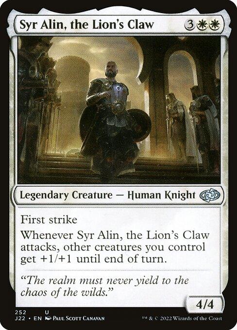 J22 252 Syr Alin, the Lion's Claw U