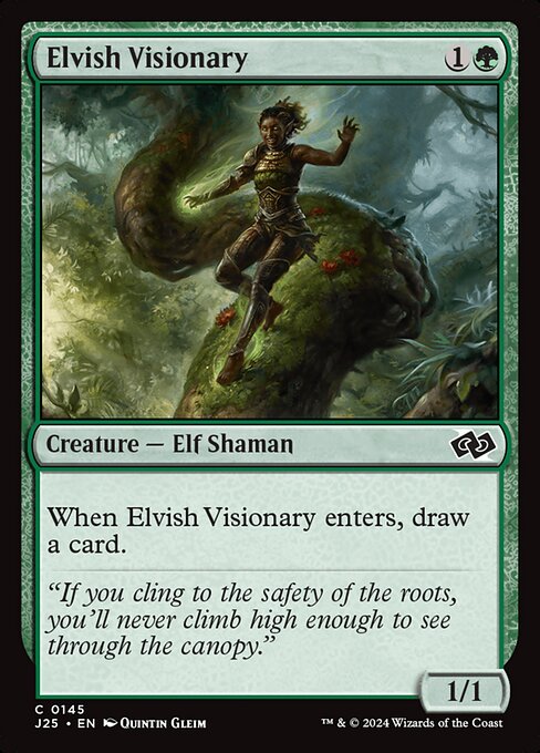 J25 145 Elvish Visionary C