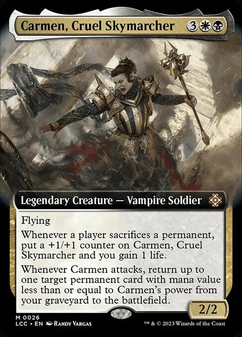 [Foil] LCC 026 Carmen, Cruel Skymarcher (0026 - Extended Art) M