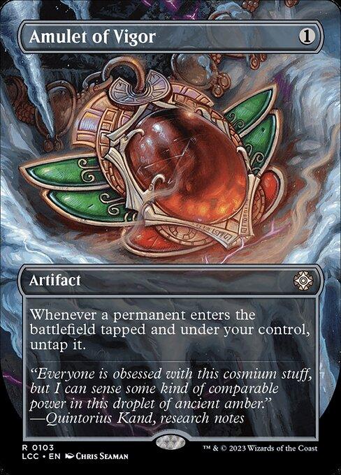 [Foil] LCC 103 Amulet of Vigor (0103 - Borderless Box Topper) R