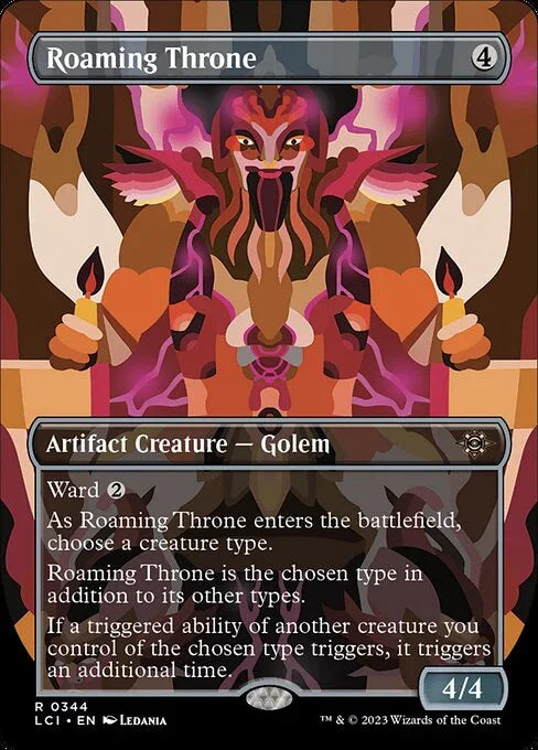 [Foil] LCI 344 Roaming Throne (0344 - Borderless) R