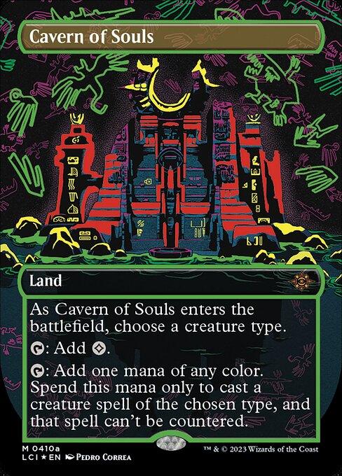 [Foil] LCI 410 Cavern of Souls (0410a - Borderless (Neon Ink Five-Color)) M