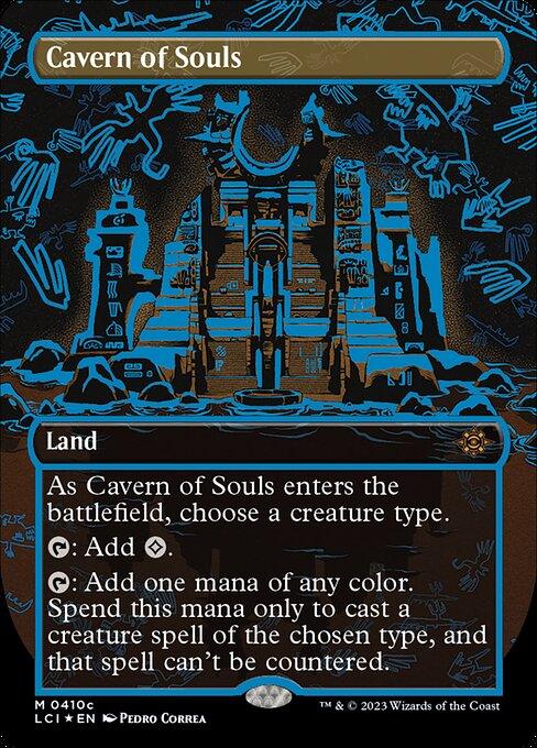 [Foil] LCI 410 Cavern of Souls (0410c - Borderless (Neon Ink Blue)) M