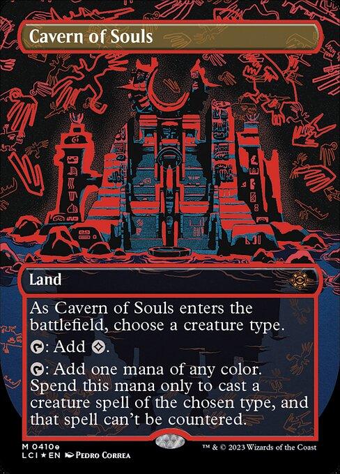 [Foil] LCI 410 Cavern of Souls (0410e - Borderless (Neon Ink Red)) M