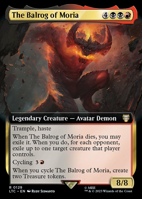 LTC 129 The Balrog of Moria (Extended Art) R