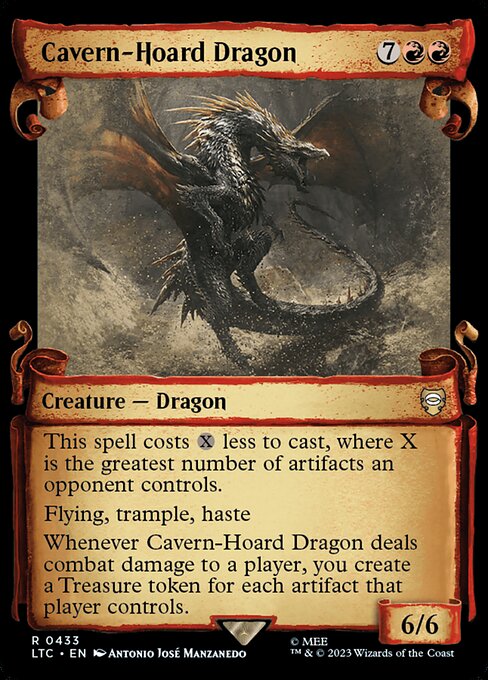 [Foil] LTC 433 Cavern-Hoard Dragon (0433 - Scroll Showcase - Silver Foil) R