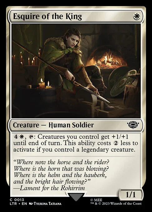[Foil] LTR 013 Esquire of the King C