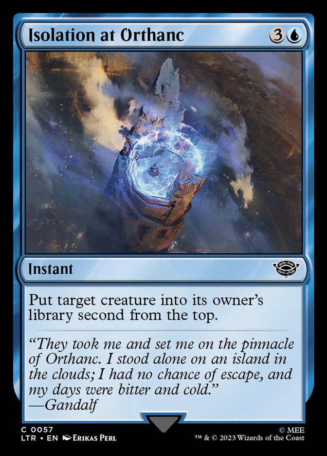 LTR 057 Isolation at Orthanc C