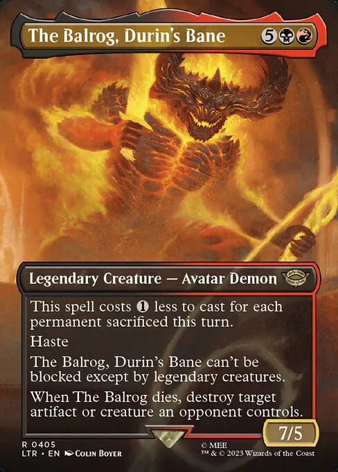 [Foil] LTR 405 The Balrog, Durin's Bane (Borderless) R