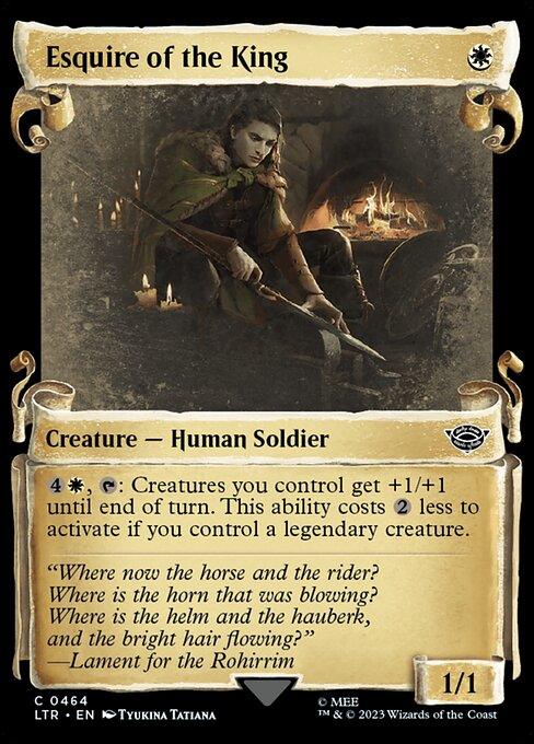 [Foil] LTR 464 Esquire of the King (0464 - Scroll Showcase - Silver Foil) C