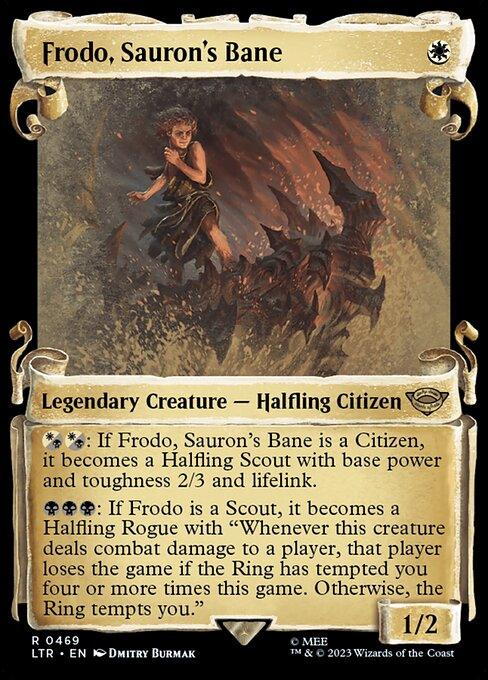 [Foil] LTR 469 Frodo, Sauron's Bane (0469 - Scroll Showcase - Silver Foil) R