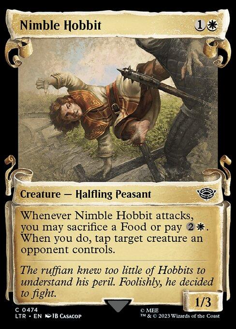[Foil] LTR 474 Nimble Hobbit (0474 - Scroll Showcase - Silver Foil) C