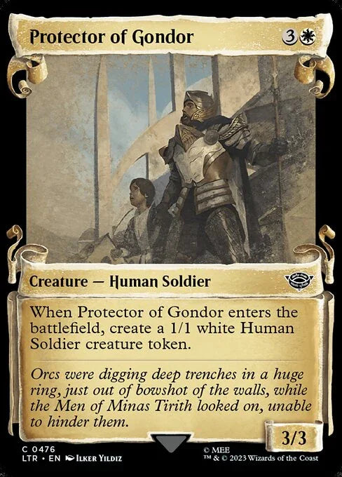 [Foil] LTR 476 Protector of Gondor (0476 - Scroll Showcase - Silver Foil) C