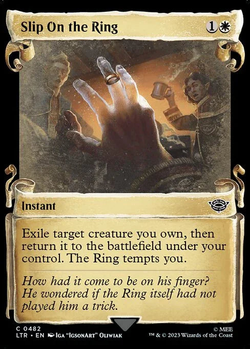 [Foil] LTR 482 Slip On the Ring (0482 - Scroll Showcase - Silver Foil) C