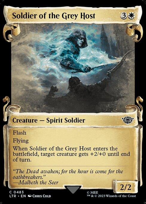 [Foil] LTR 483 Soldier of the Grey Host (0483 - Scroll Showcase - Silver Foil) C