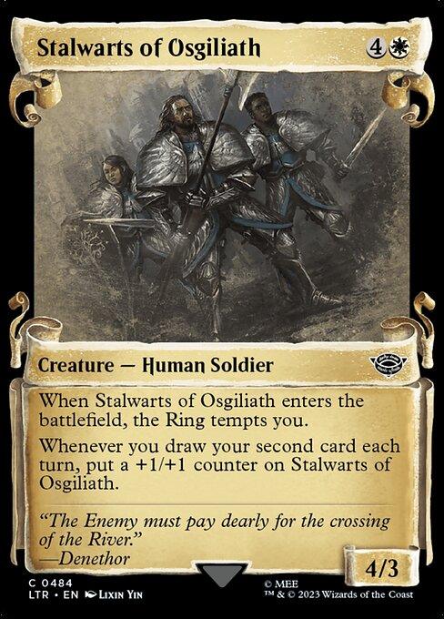[Foil] LTR 484 Stalwarts of Osgiliath (0484 - Scroll Showcase - Silver Foil) C