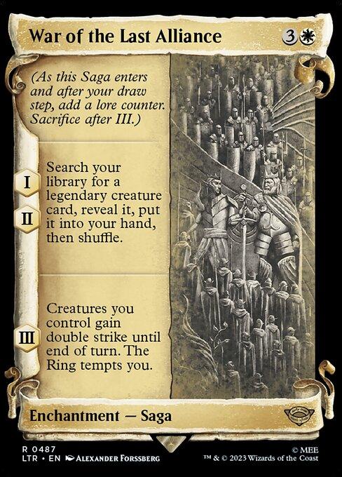 [Foil] LTR 487 War of the Last Alliance (0487 - Scroll Showcase - Silver Foil) R
