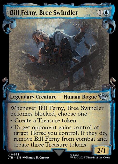 [Foil] LTR 493 Bill Ferny, Bree Swindler (0493 - Scroll Showcase - Silver Foil) U