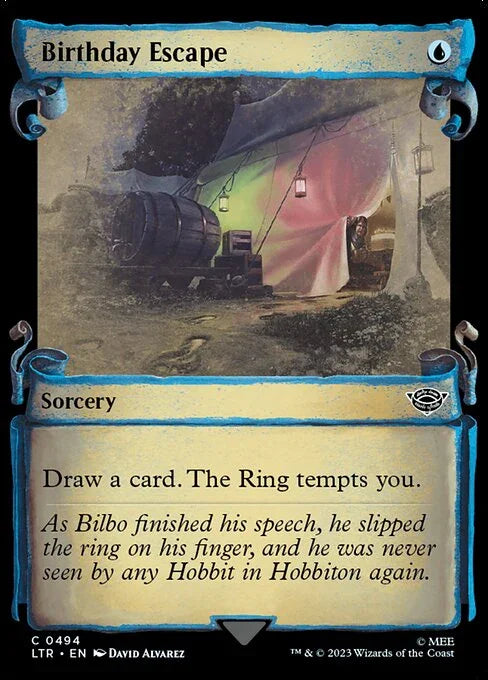 [Foil] LTR 494 Birthday Escape (0494 - Scroll Showcase - Silver Foil) C