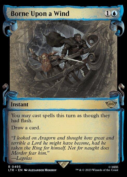 [Foil] LTR 495 Borne Upon a Wind (0495 - Scroll Showcase - Silver Foil) R