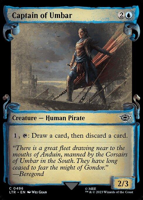 [Foil] LTR 496 Captain of Umbar (0496 - Scroll Showcase - Silver Foil) C