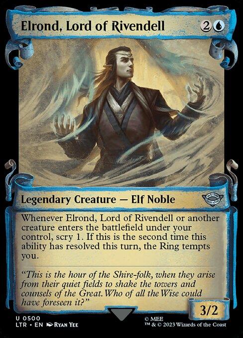 [Foil] LTR 500 Elrond, Lord of Rivendell (0500 - Scroll Showcase - Silver Foil) U