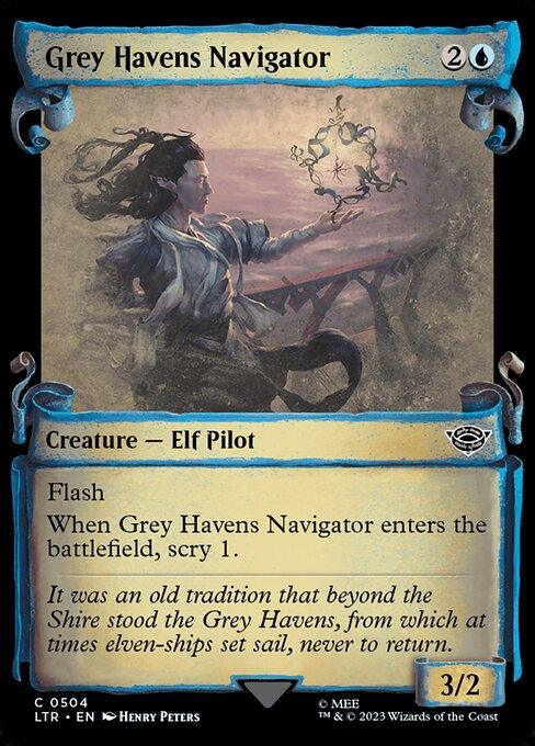 [Foil] LTR 504 Grey Havens Navigator (0504 - Scroll Showcase - Silver Foil) C