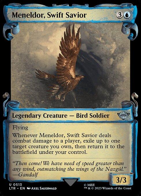 [Foil] LTR 513 Meneldor, Swift Savior (0513 - Scroll Showcase - Silver Foil) U