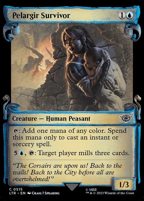 [Foil] LTR 515 Pelargir Survivor (0515 - Scroll Showcase - Silver Foil) C